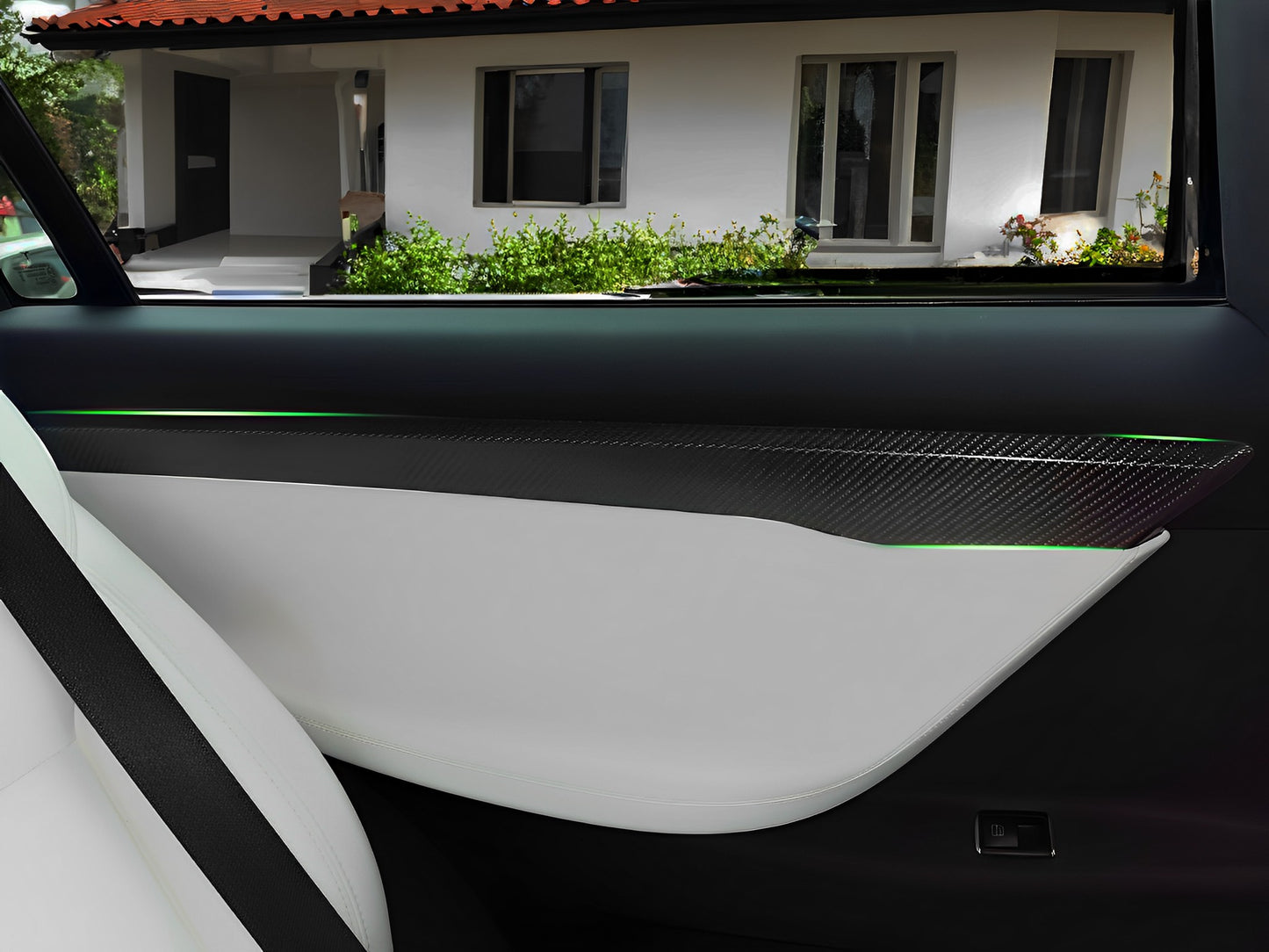 Real Carbon Fiber Door Trims For Tesla Model X 2015-2021