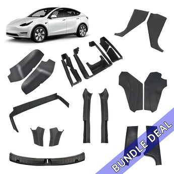 Bundle: Tesla Model Y Full Interior Protection Kit (2020-2025.02) – Door Sills, Seat Rails, Trunk & More