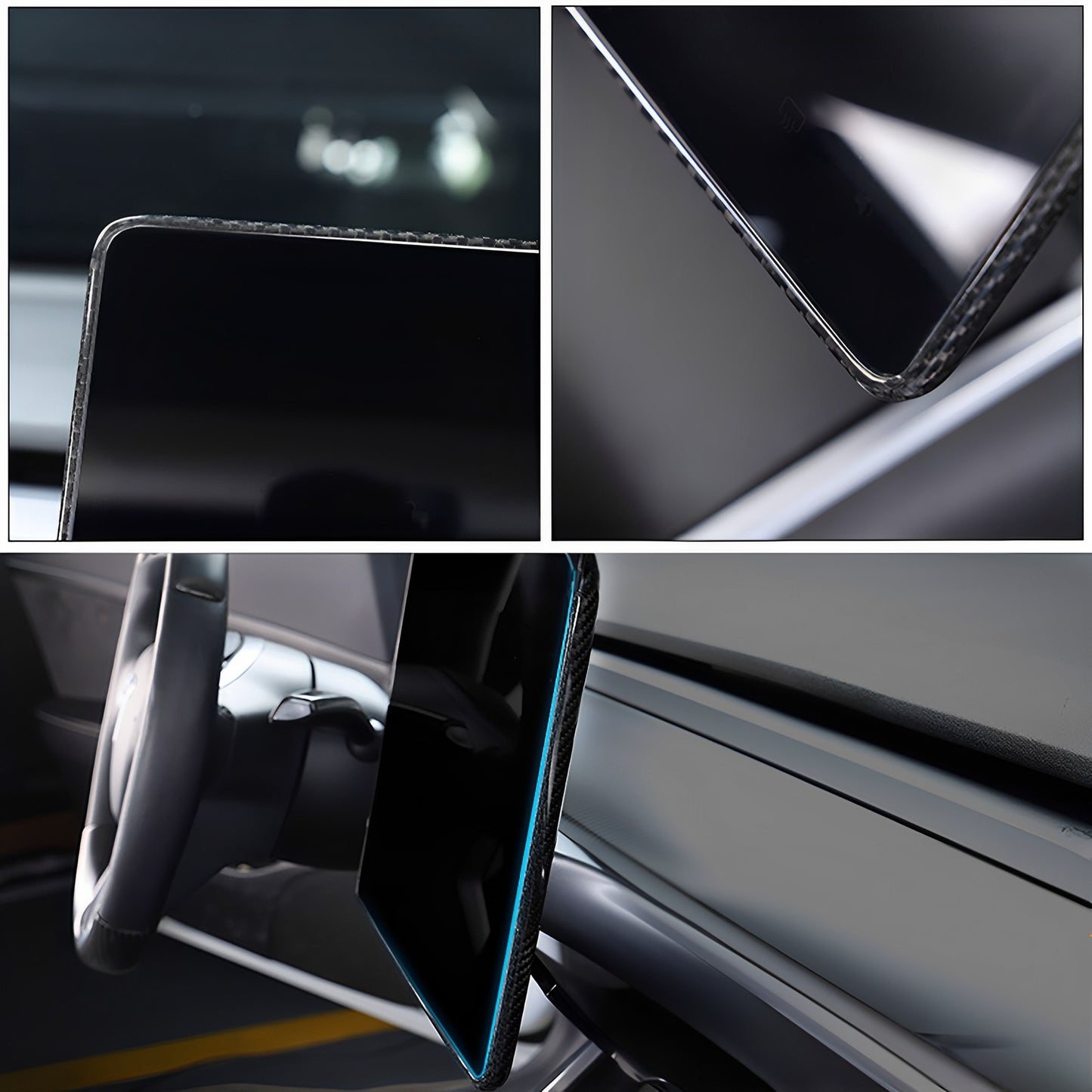 Carbon Fiber Center Control Touchscreen Cover for Tesla Model Y / 3
