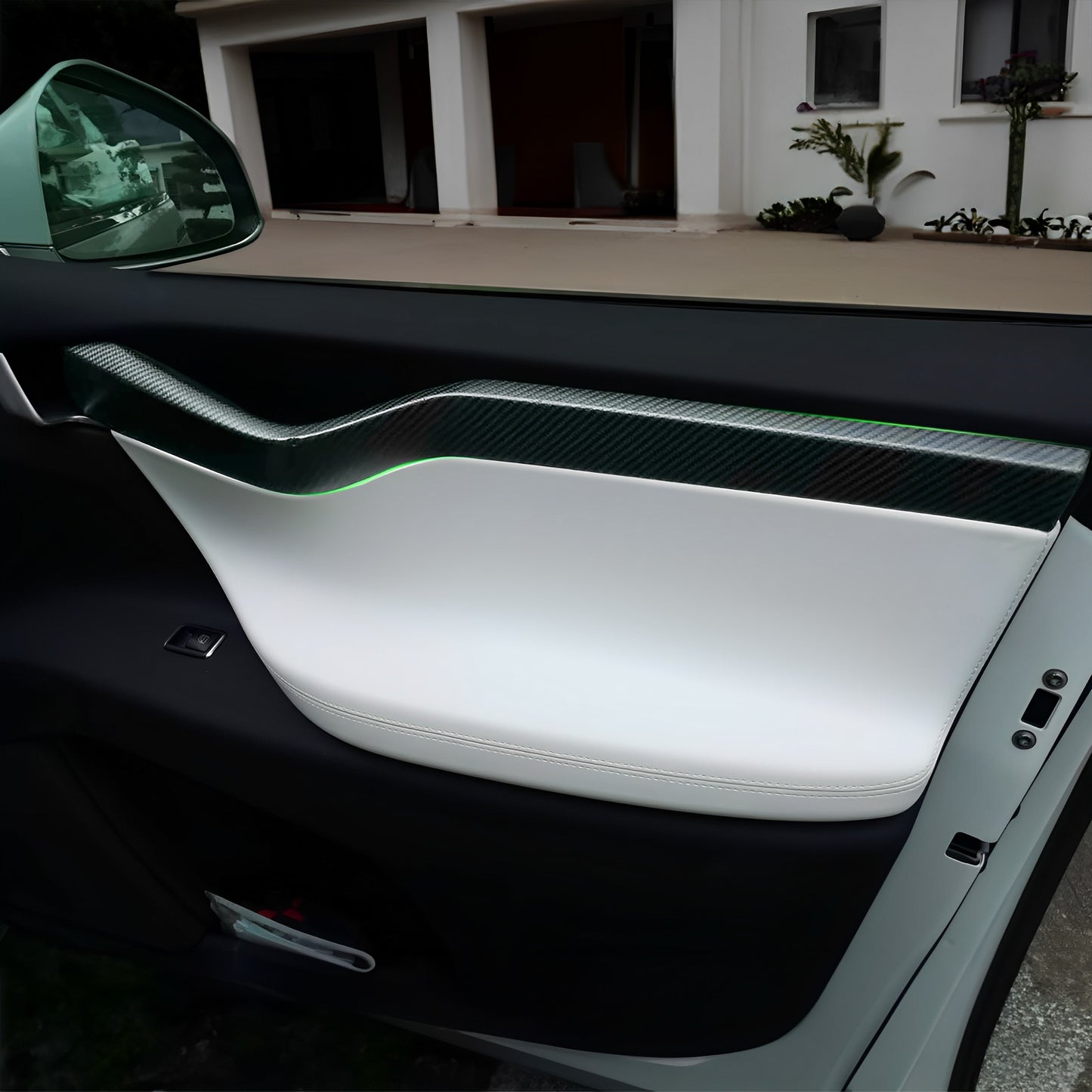 Real Carbon Fiber Door Trims For Tesla Model X 2015-2021