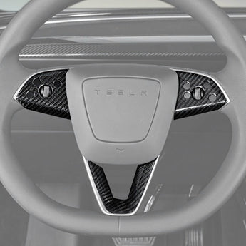 Tesla Model 3 Highland Carbon Fiber Steering Wheel Trim