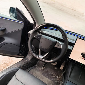 Volant en fibre de carbone sur mesure pour Model 3 (à partir de 2024) et Model Y (à partir de mars 2025).