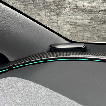 Dry Carbon Fiber Upper Dashboard Split Overlay for Model Y Juniper