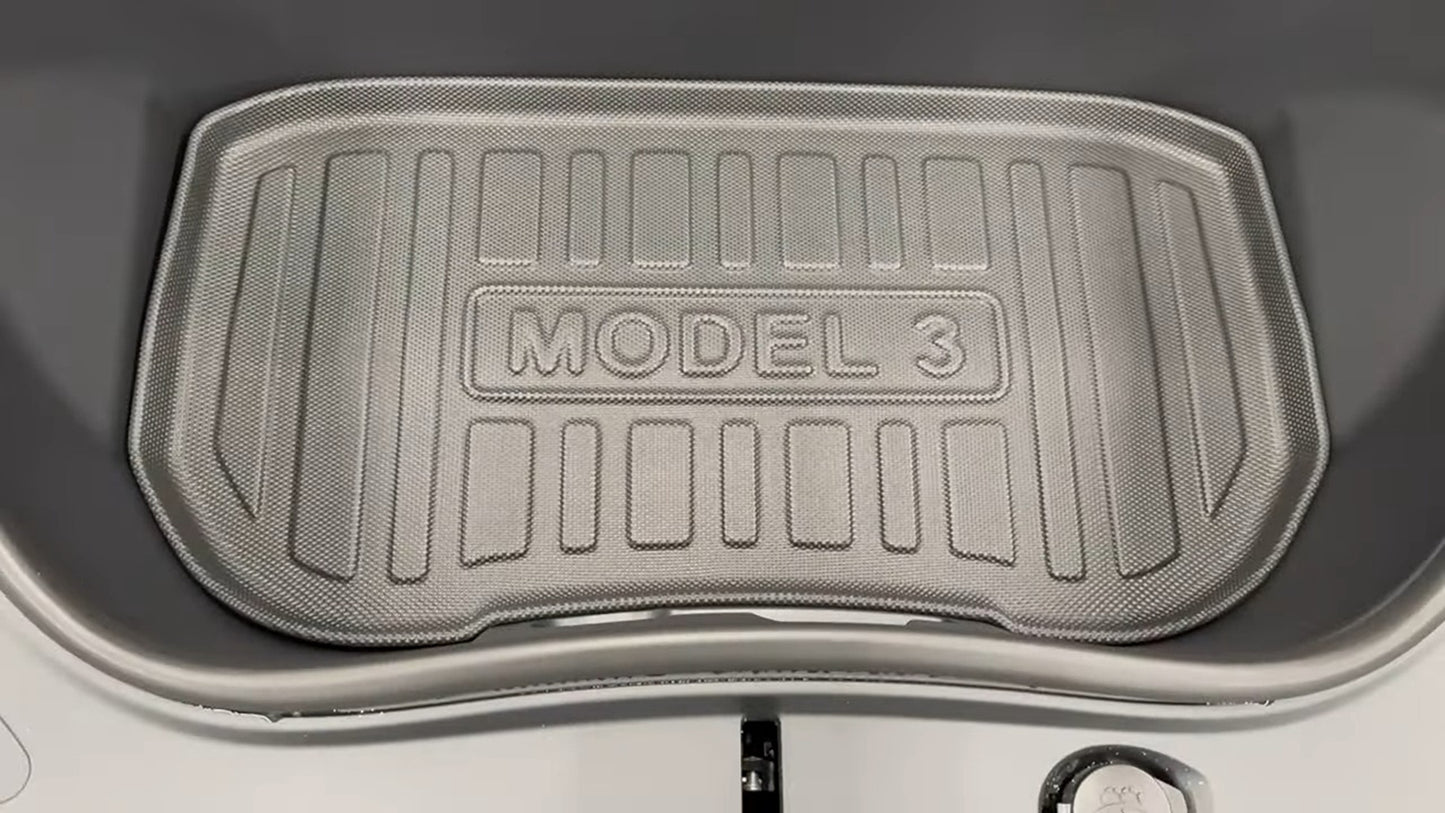 New Model 3 Highland Front Rear Trunk Well Mats
