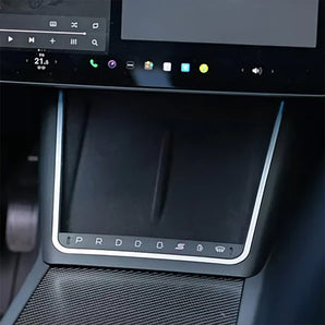 Mise à niveau du sélecteur de vitesse de la console centrale Tesla Model 3 Highland 2024+ avec éclairage ambiant et boutons de raccourci