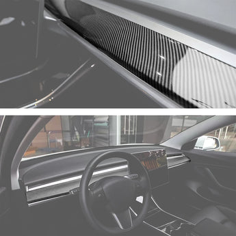 Yeslak Tesla Model 3/Y Dry Carbon Fiber Dashboard Cover | OEM Fit, UV-Resistant
