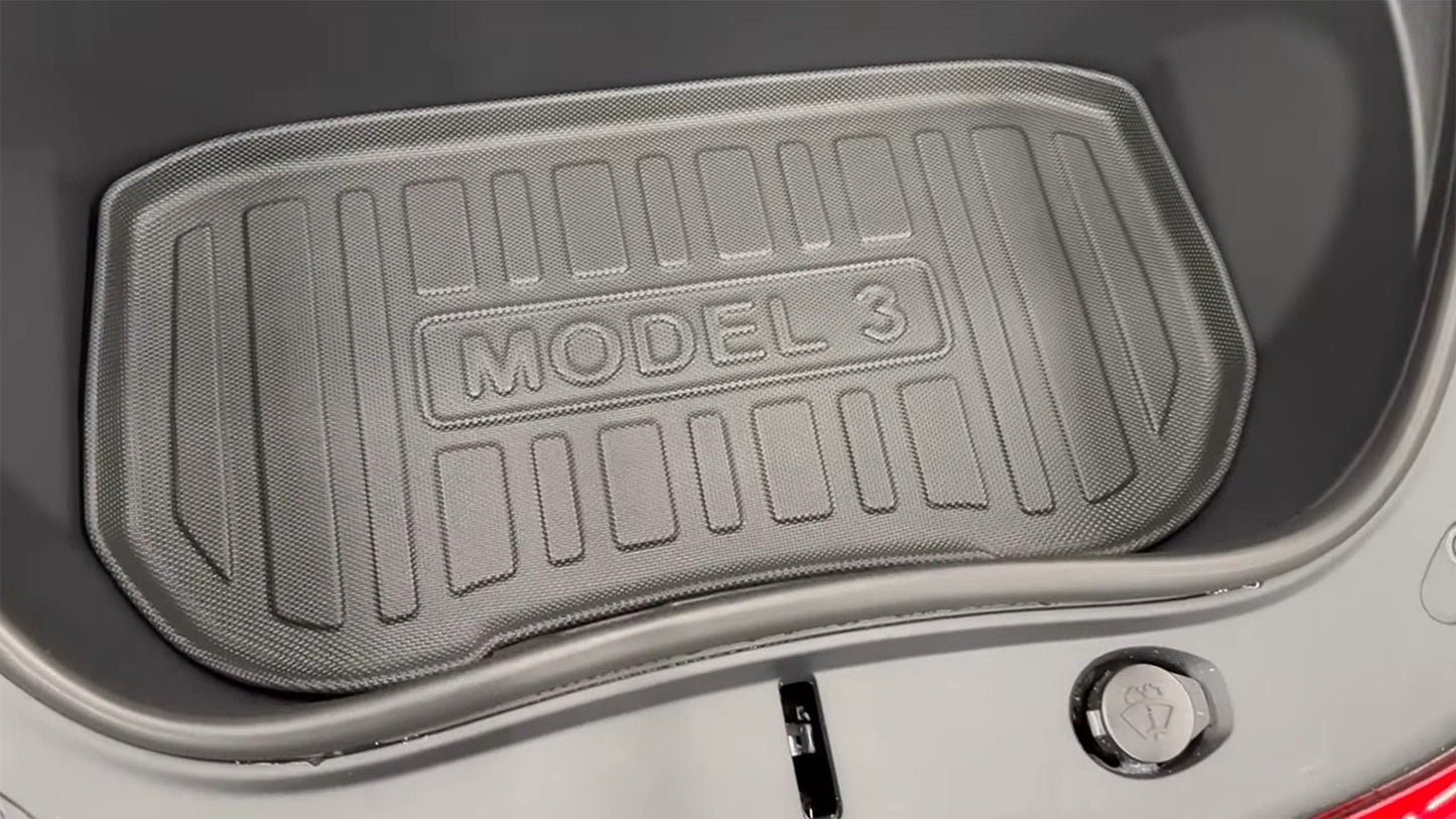 New Model 3 Highland Front Rear Trunk Well Mats