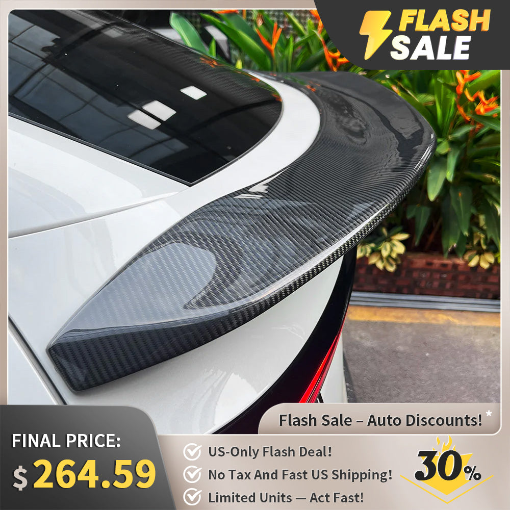 Overstock US – V-Style Carbon Fiber Rear Spoiler for 2025+ Model Y