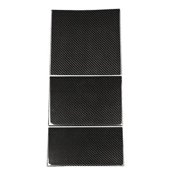 Real Carbon Fiber Center Console Overlays for Tesla Highland 2024+ Model 3 (3 pieces)