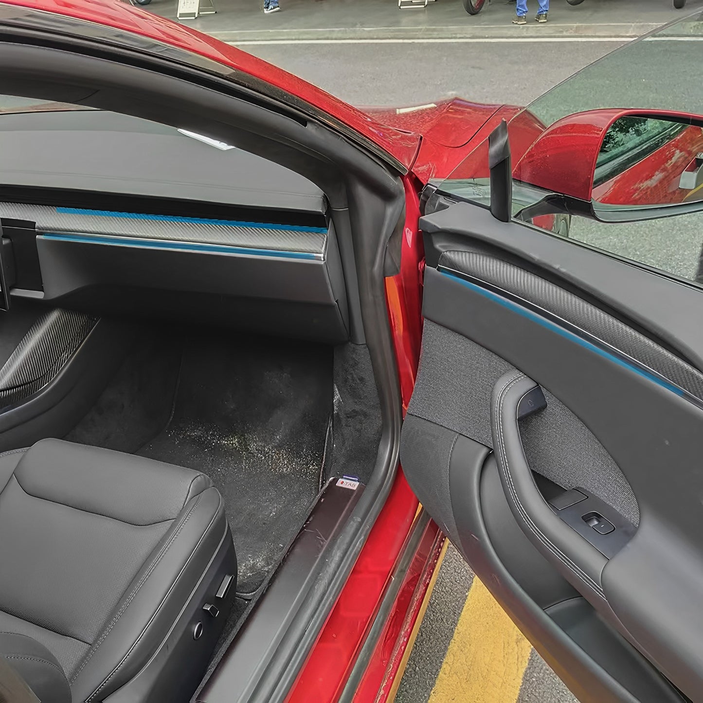 Carbon Fiber Dashboard & Door Trims For 2021+ Tesla Model S / X