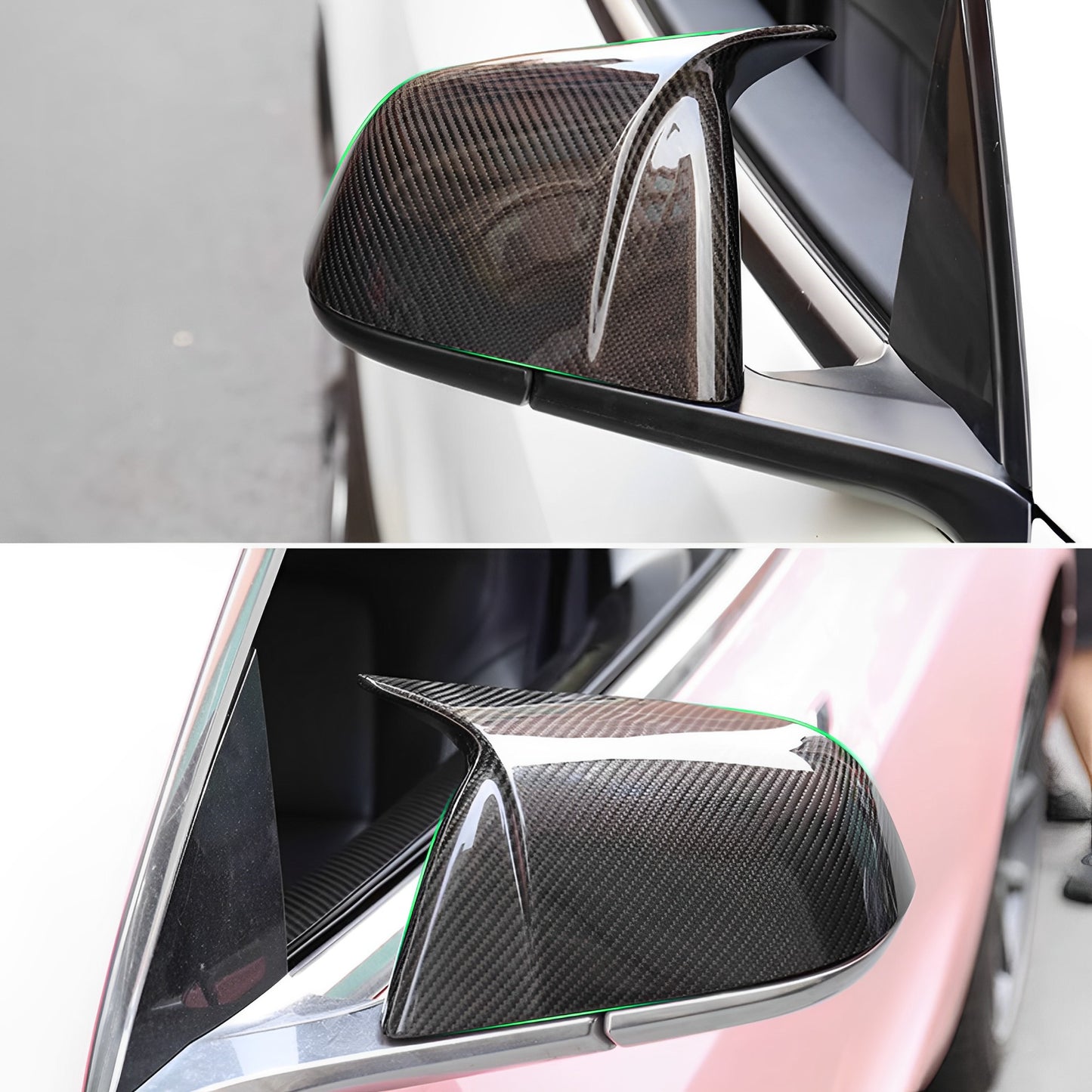 Real Carbon Fiber Mirror Caps For Tesla Model S/3/X/Y
