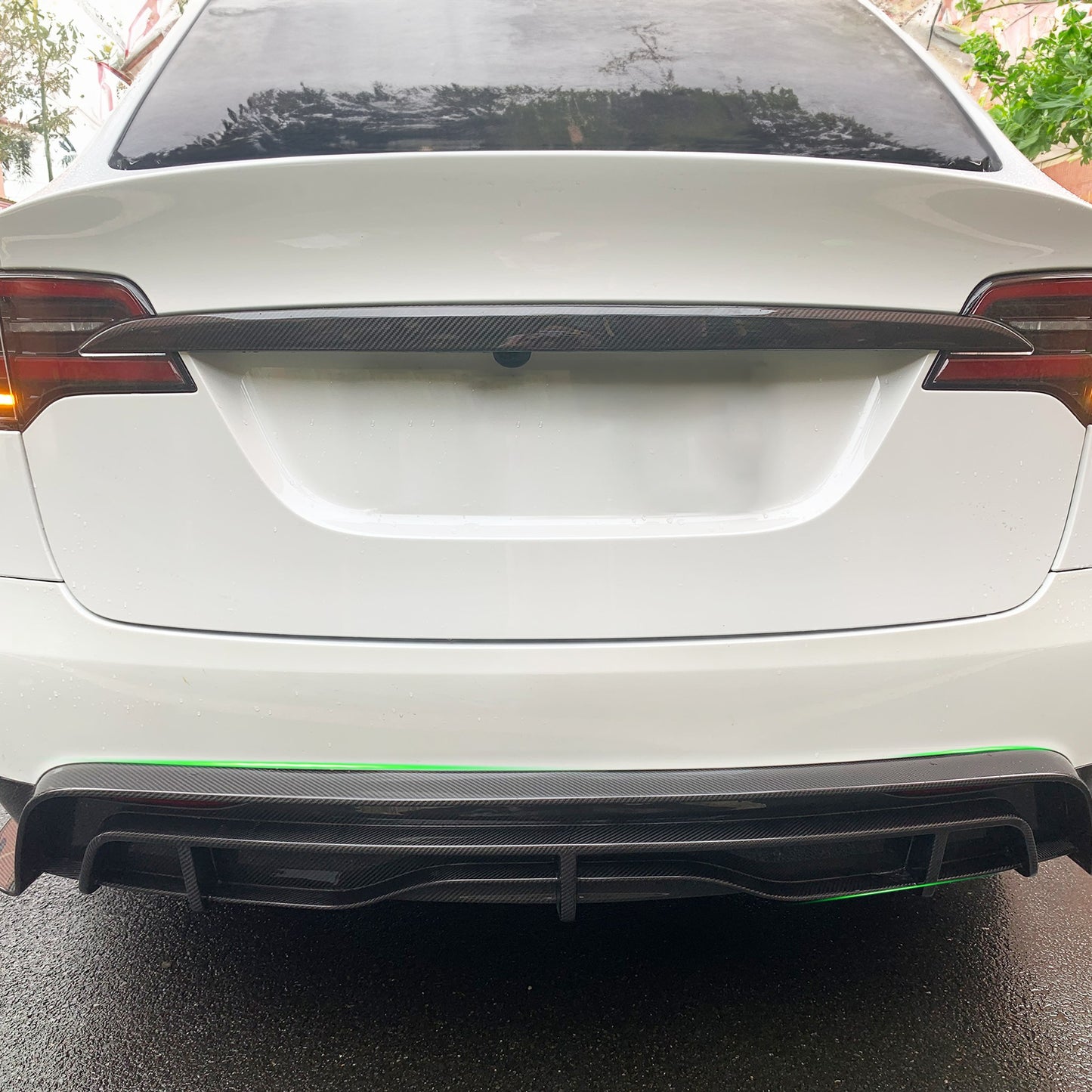 Real Carbon Fiber Rear Diffuser For 2021+ Model X