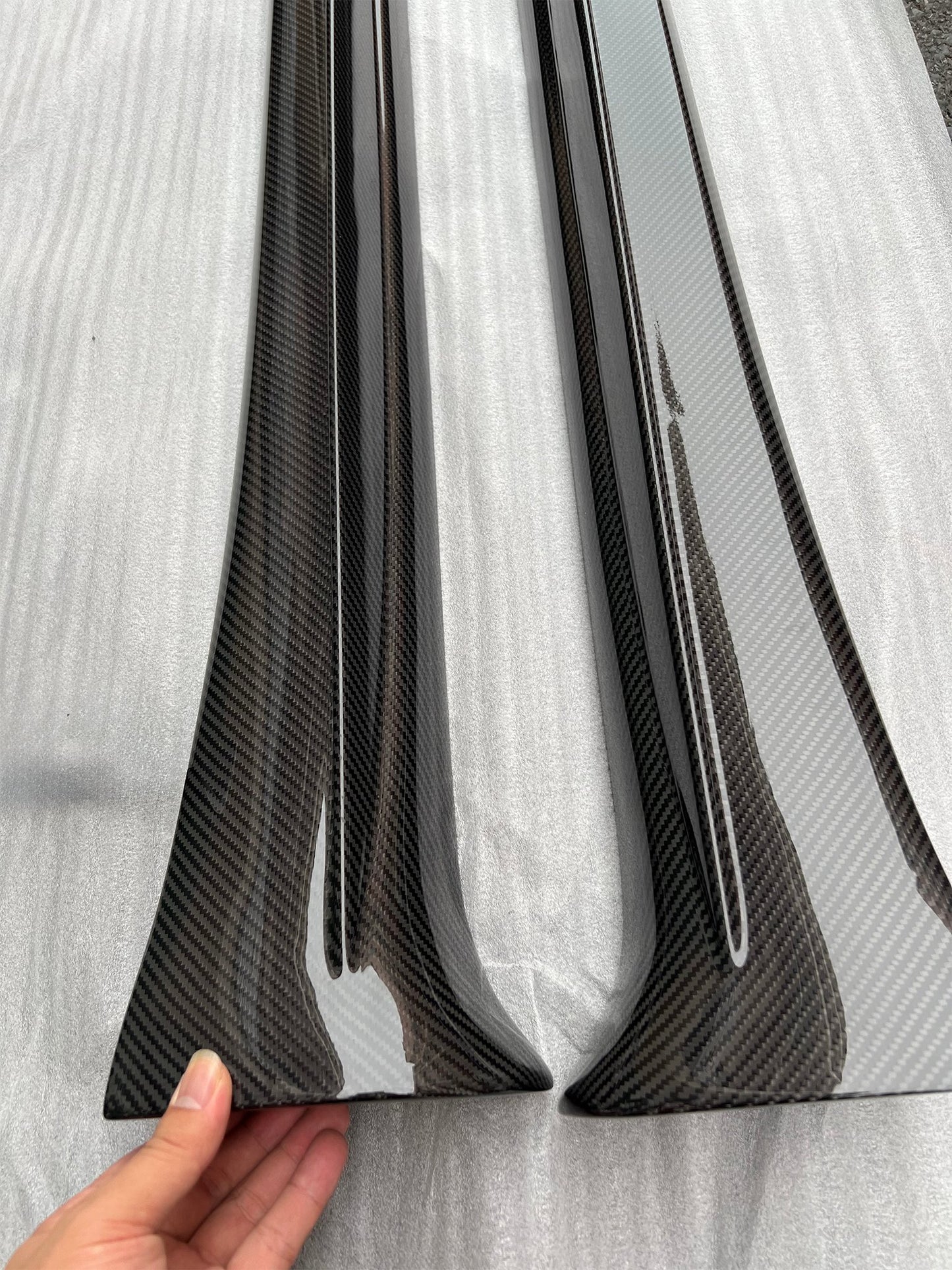 Real Carbon Fiber Side Skirts For 2021+ Model S