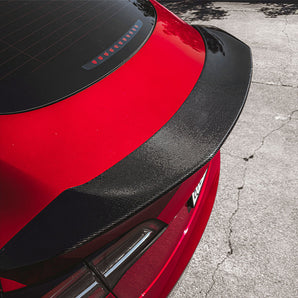 Tesla Model 3 (17-23) V-Style Real Carbon Fiber Rear Spoiler