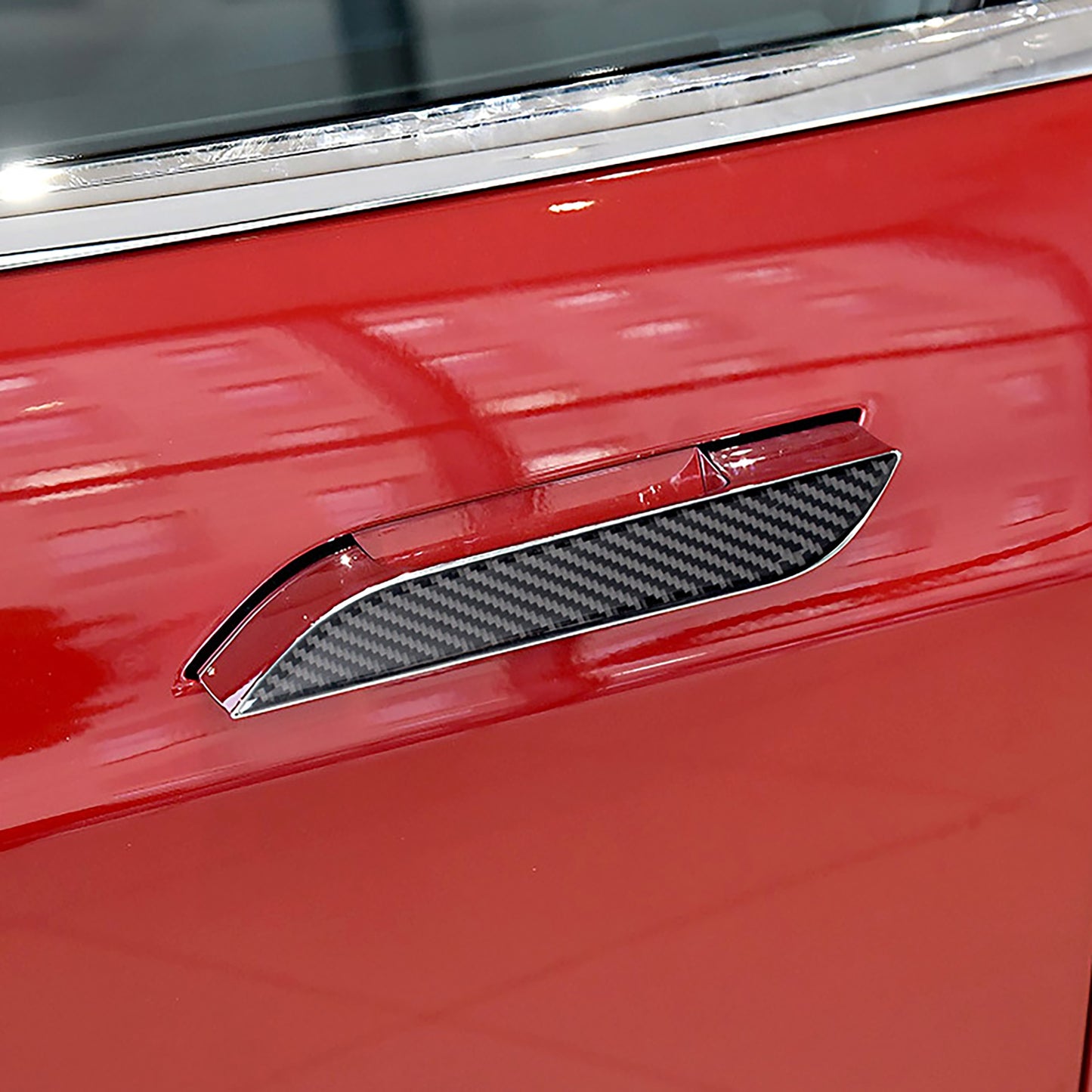 Carbon Fiber Door Handle Covers For Tesla Model S