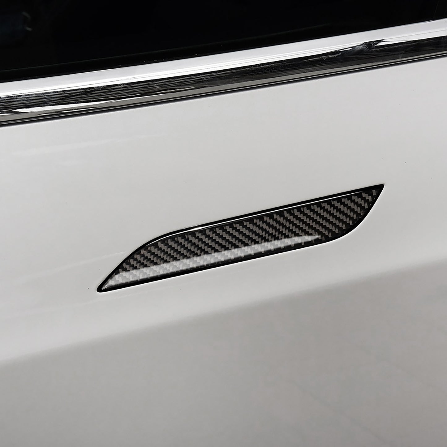 Carbon Fiber Door Handle Covers For Tesla Model S