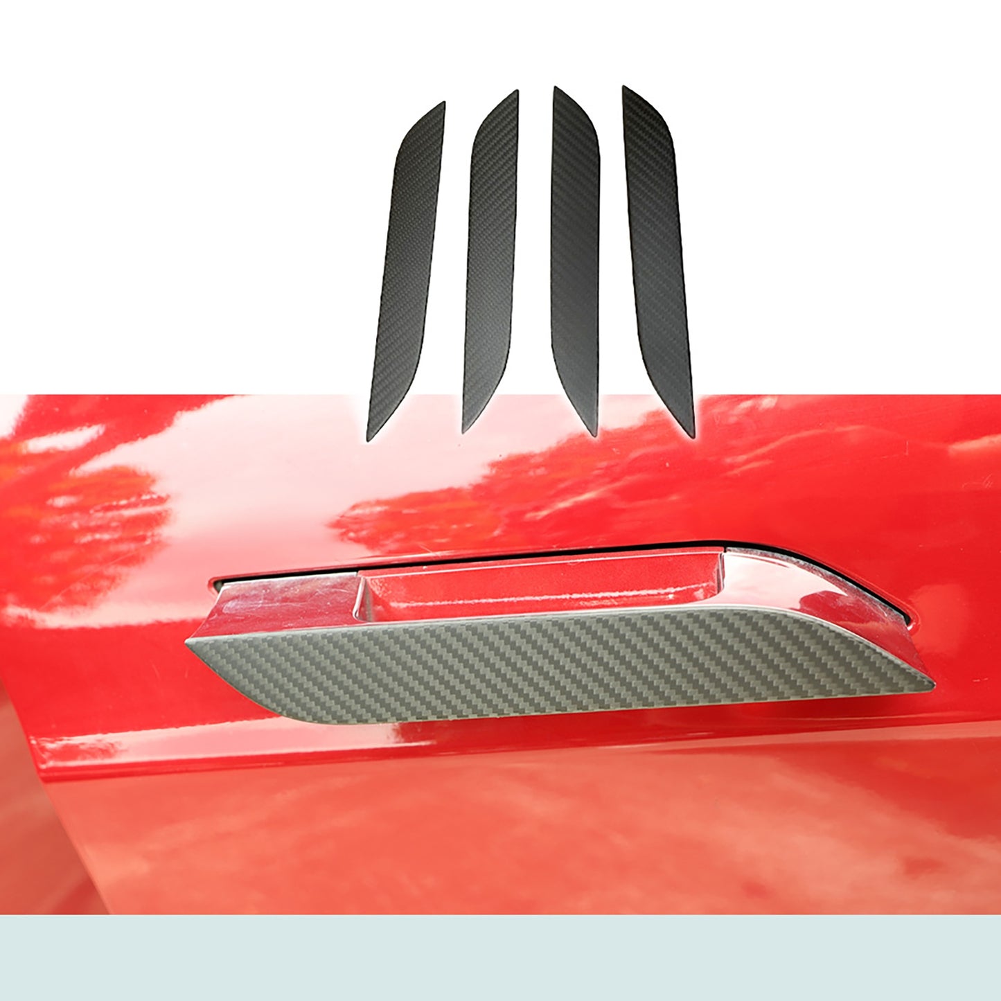 Carbon Fiber Door Handle Covers For Tesla Model S