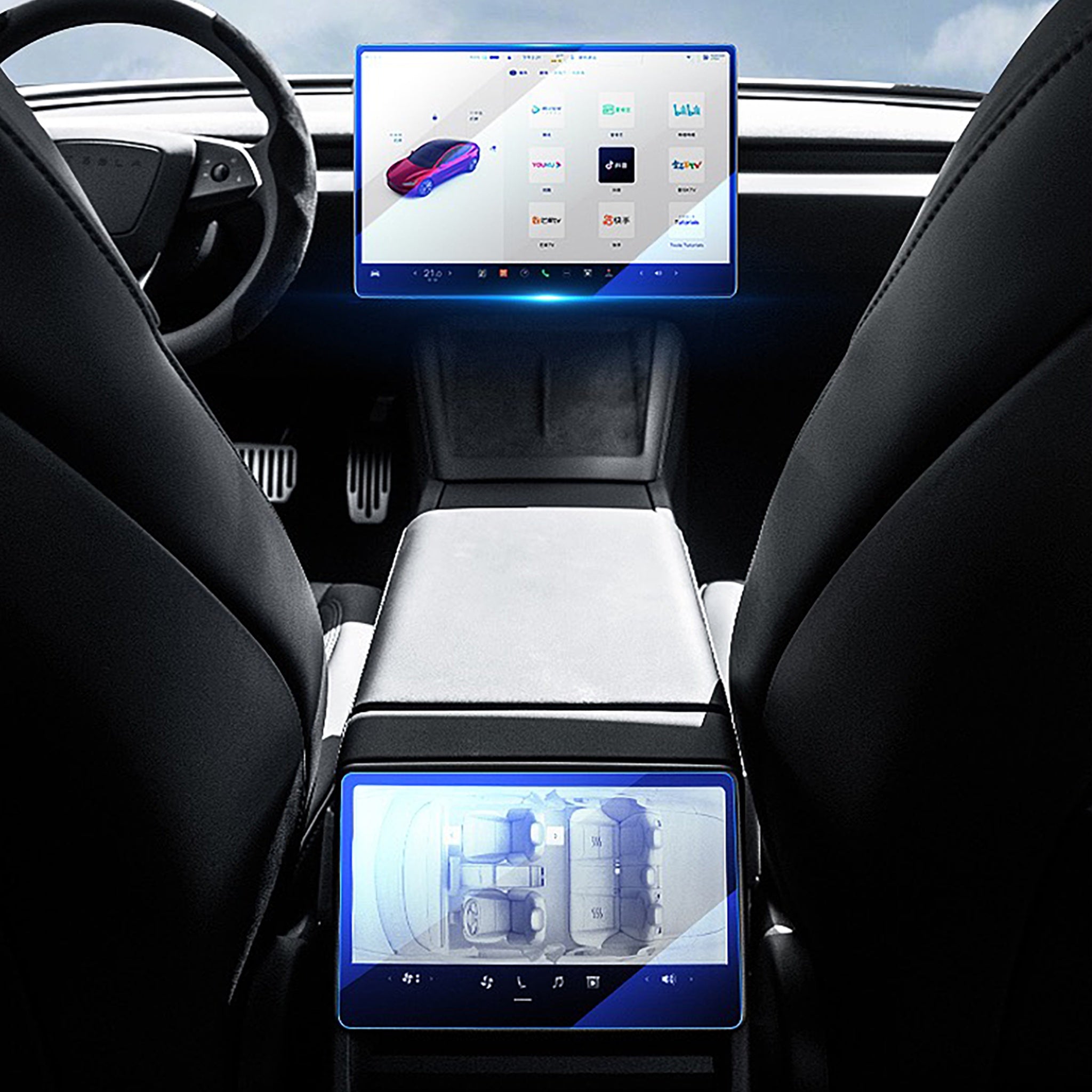 2024 Highland Tempered Glass Screen Protector For Tesla Model 3