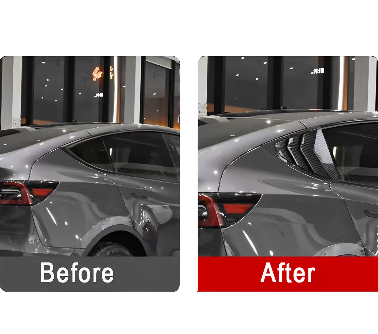 Rear Side Window Louvers For Tesla Model Y by Yeslak