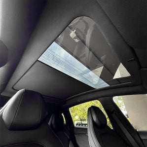 Electric Retractable Sunshade Glass Roof with Voice Control for Tesla Model Y Juniper