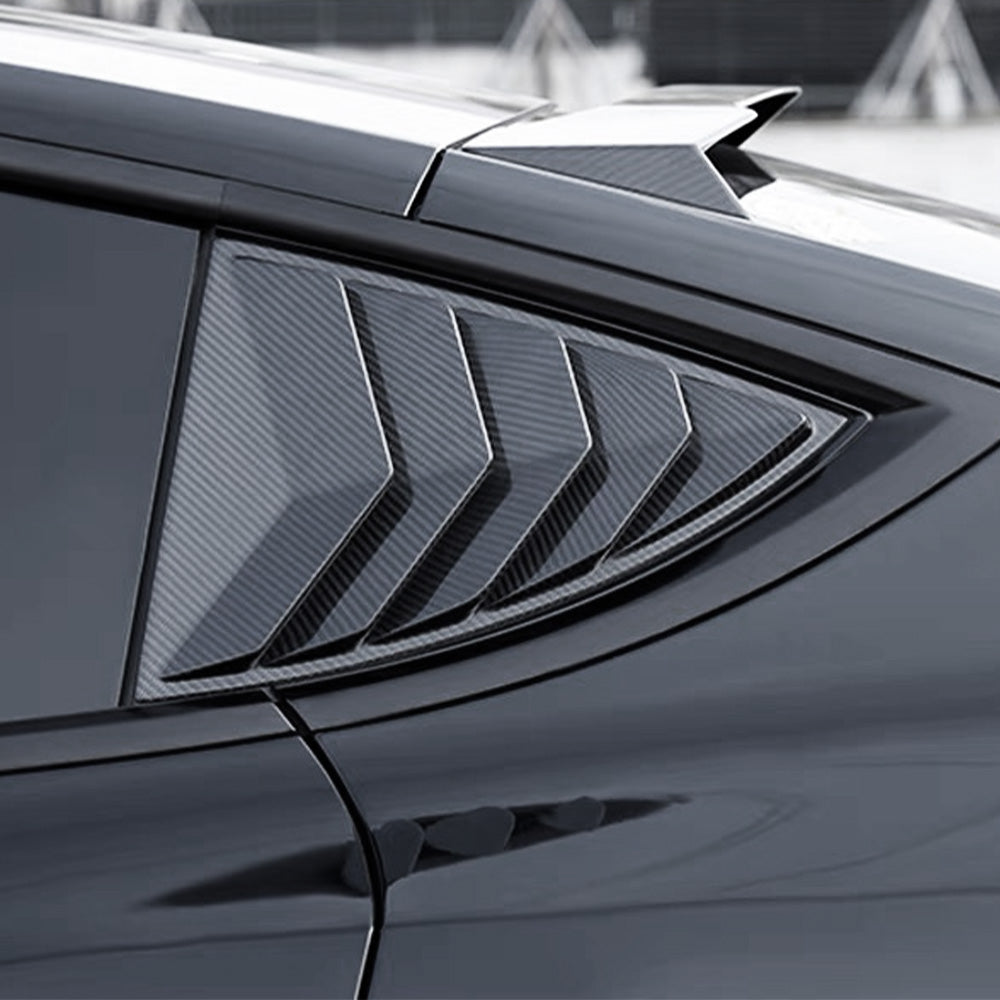 Tesla Model Y Carbon Fiber Rear Quarter Window Louvers 2020 2025 tesla-model-y-carbon-fiber-rear-quarter-window-louvers-2020-2025