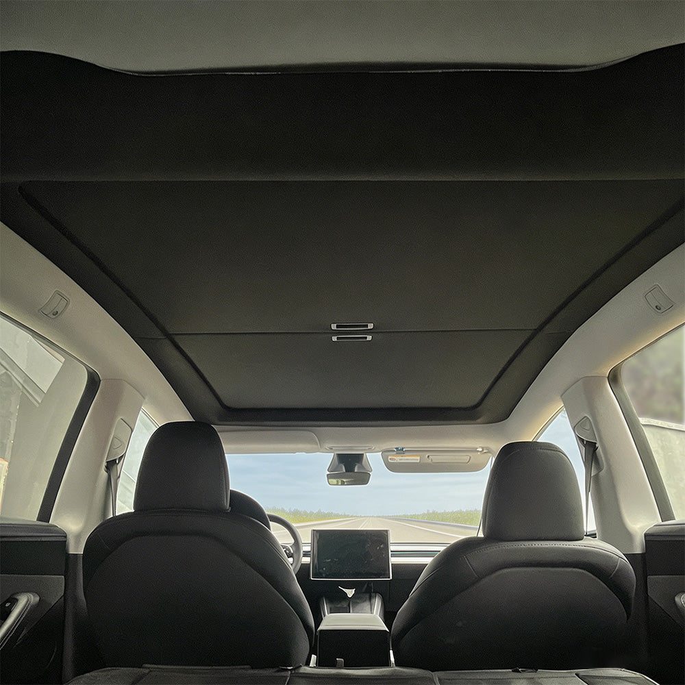 YESLAK Tesla Model Y Juniper 静音キット 遮音 防塵 Yeslak Black Retractable Sunshade for Tesla Model Y Juniper Glass