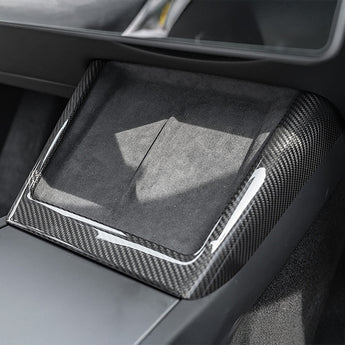 Glossy finish Carbon Fiber Charging Pad Frame for Tesla Model Y Juniper
