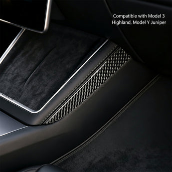 Real carbon fiber charging pad side trim for Tesla Model 3 Highland