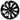 Matte black multi-spoke 18-inch Prismata wheel cover for Tesla Model 3 Standard 2026+