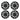 Set of four matte black 18-inch Prismata wheel covers for Tesla Model 3 Standard 2026+