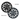 Tesla wheel covers in satin black and satin gun grey with multi-spoke design