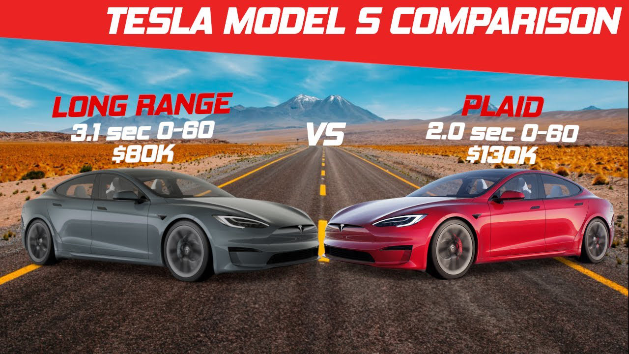 Comparison Tesla Model S models Yeslak Tesla Accessories
