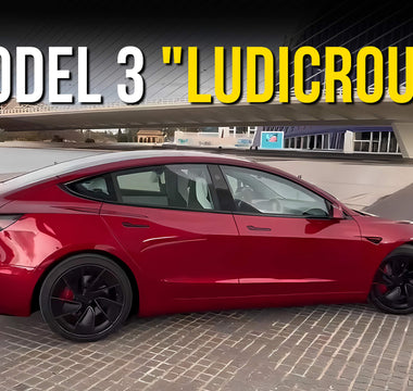 Revealing the Tesla Model 3 Ludicrous: A Glimpse at Its 20″ Warp Wheels