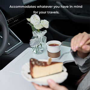 Foldable Tesla Car Tray Table for Meals, Snacks and Drinks