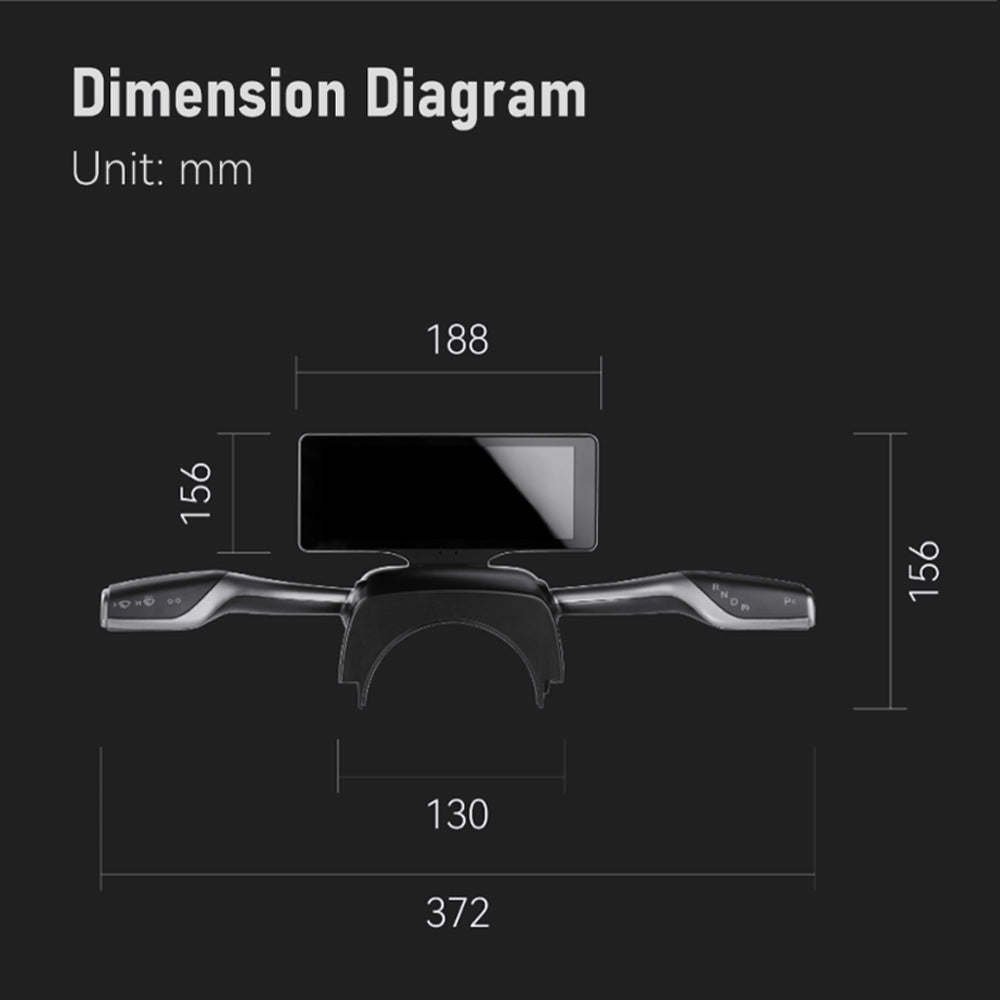 Gear Shift Stalk Screen CarPlay/Hicar Dashboard for Tesla Model 3/Y ...