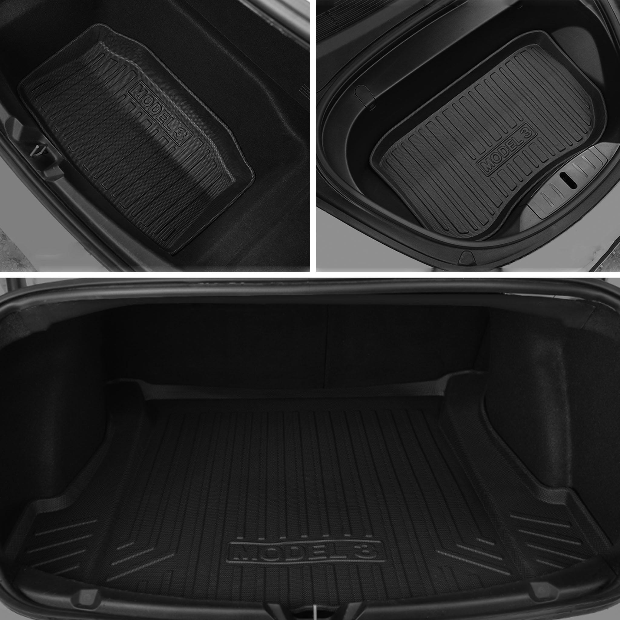 thumbnail image 2 of HEA 6-Piece Tesla Model 3 Floor Mats 2021-2023 – All-Weather TPE Liners For Front, Rear & Trunk 2 of 6