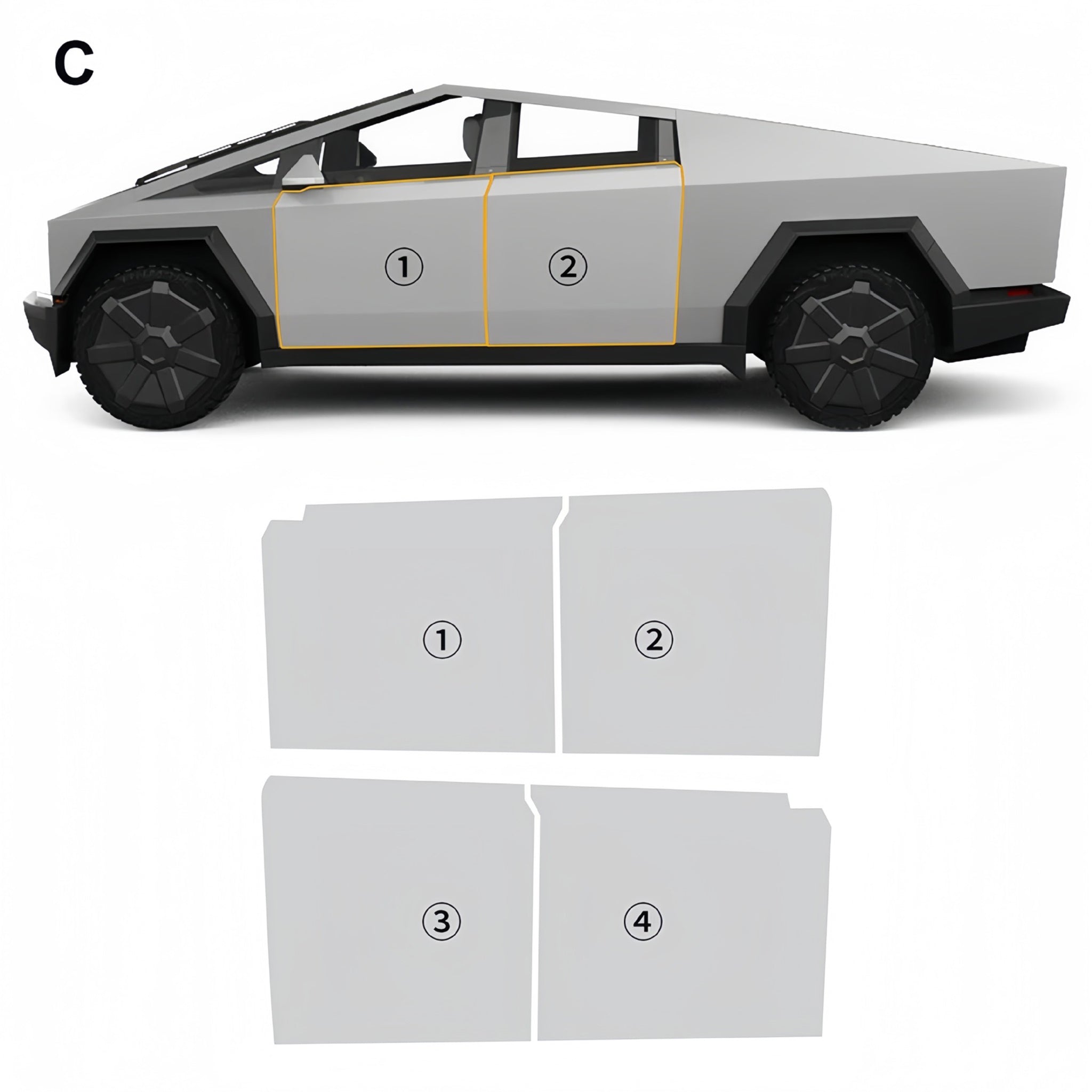 Pellicola In Vetro Temperato Per Tesla Cybertruck 2024 – Schermo Anteriore 18,5″ E Posteriore 9,4″ – Opaco/antiriflesso