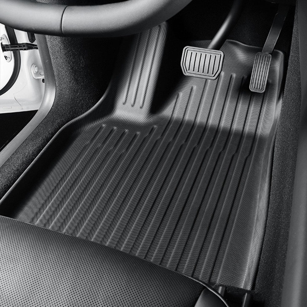 2025+ Tesla Model Y Juniper Right-Hand Drive Custom-Fit TPE All-Weather Floor Mats with Detachable Carpet – Eco-Friendly & OEM Precision