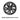 Single black ABS wheel cover with split-spoke design for 19-inch rims