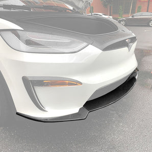 Aero Carbon Fiber Front Lip for Tesla Model X | High-Performance Aerodynamic Body Kit