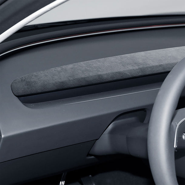 Housse De Volant En Alcantara Italien Pour Tesla Model 3 Et Model Y - Kit De 3 Pièces, Noir