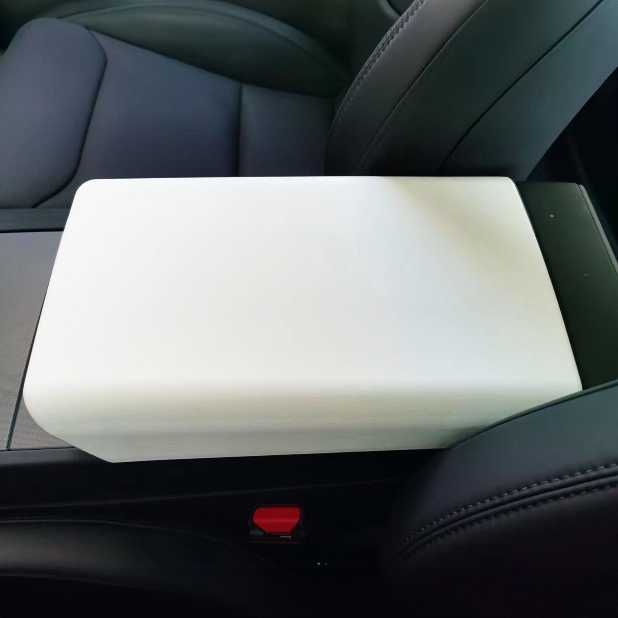 Copertura Console Centrale In Pelle PU Per Tesla Model 3/Y (2020-2025) - Cuscino Bracciolo Con Vano Segreto