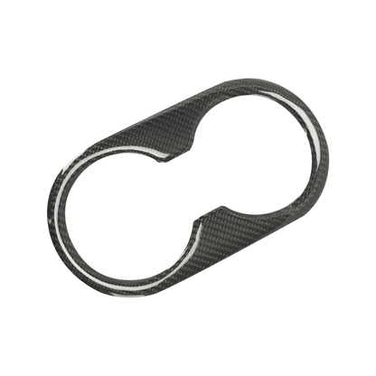 Carbon Fiber Back Seat Cup Holder Cover For Tesla Model 3 & Y
