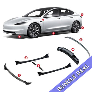 Bundle:2024+ Tesla Model 3 Custom Fit Aerodynamic ABS Body Kit (9 Pcs) – High-Performance Upgrade for Enhanced Styling, Durability & Precision Fitment