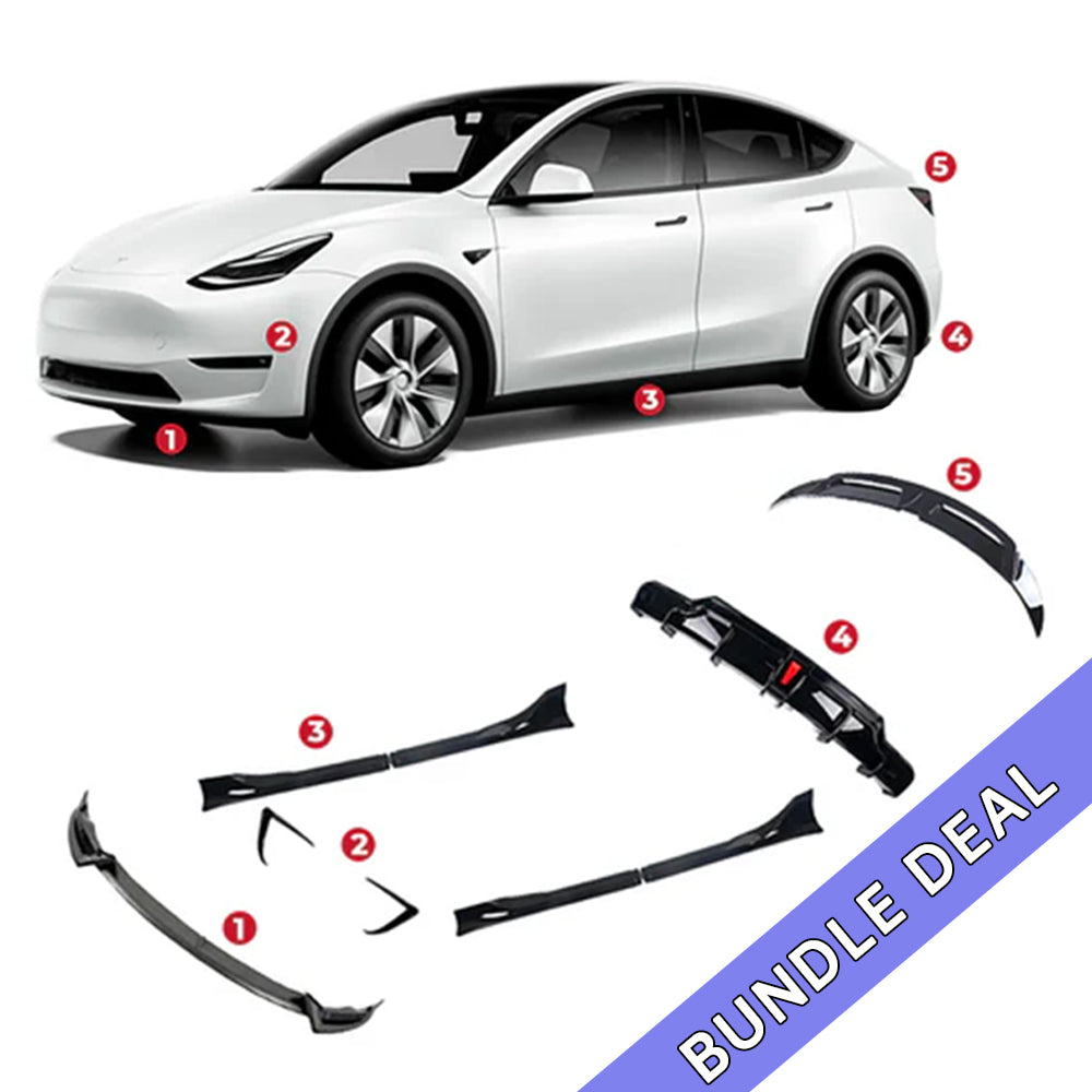 Bundle:Tesla Model Y ABS Body Kit（9Pcs） (2020+) – Sporty Aerodynamic Upgrade for Custom Styling & Performance