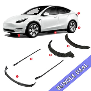 Bundle:YESLAK 4-Piece Carbon Fiber Aero Upgrade Kit – Tesla Model Y