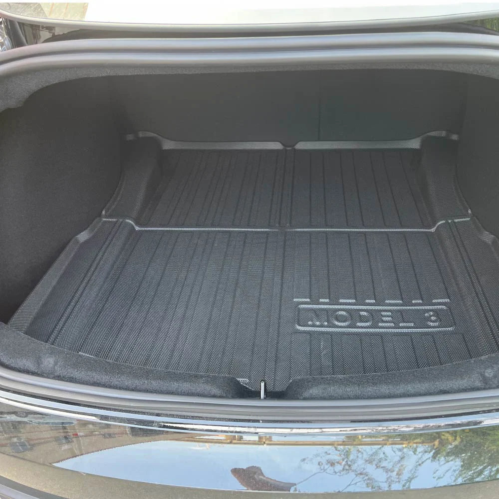 6 Tappetini Per Tesla Model 3 Highland (2024-2025) - Set Completo In TPE - Impermeabili E Antiusura - Interni Anteriore, Posteriore E Bagagliaio