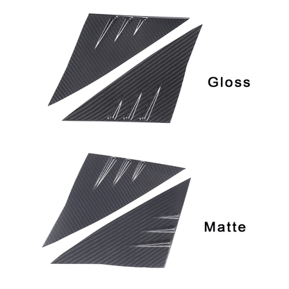 Carbon Fiber Front Door A-Pillar Triangle Cover Trims For Tesla Model 3 / Y