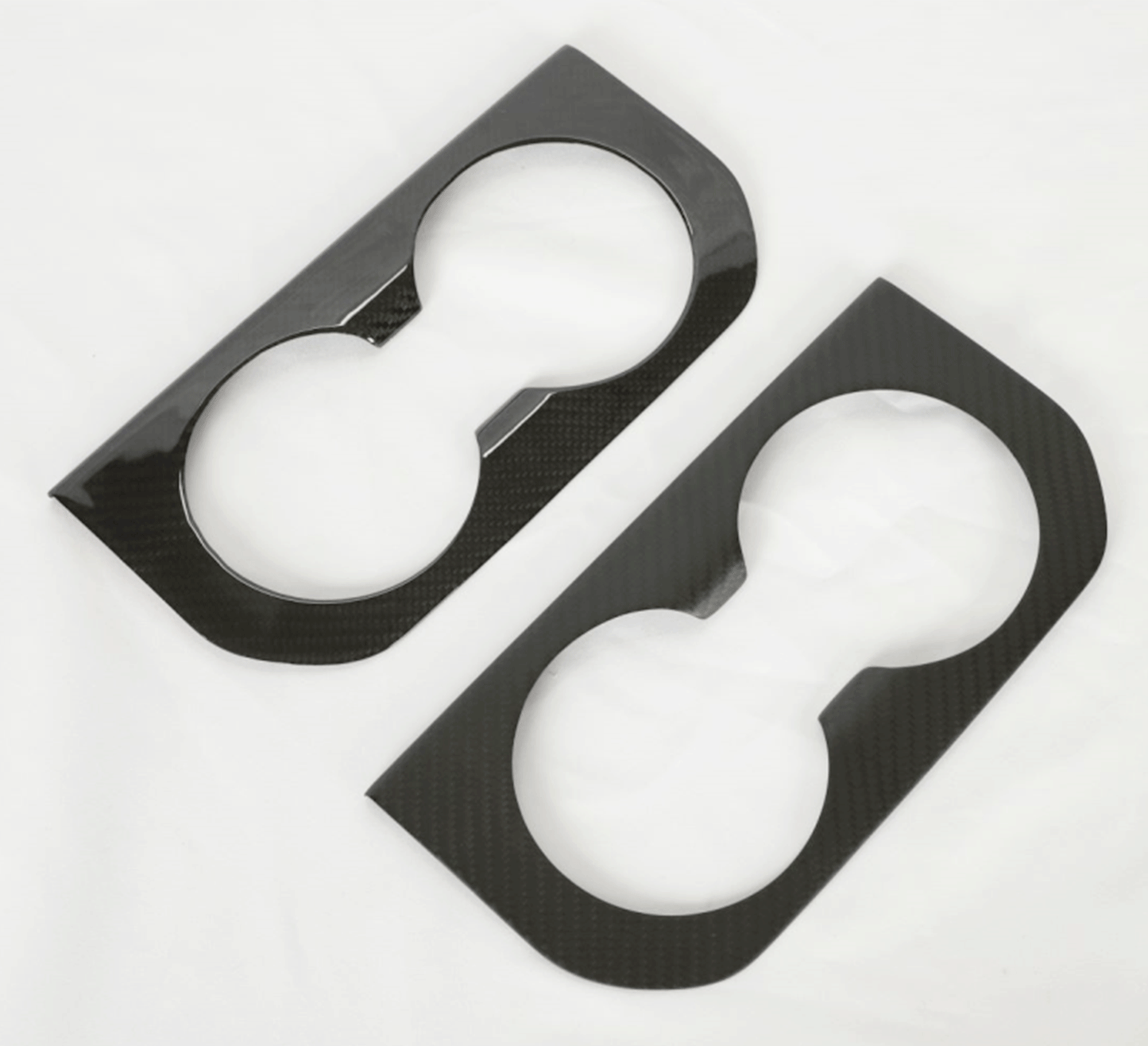 Carbon Fiber Cup Holder Trim Overlay For 2021+ Mode S Back Seat