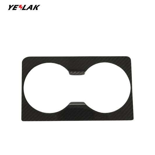 Carbon Fiber Cup Holder Trim Overlay For 2021+ Mode S / X